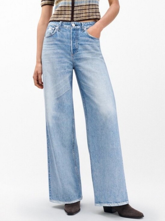 rag & bone Denim - Rag & Bone Miramar Sofie Wide-Leg Pant Raily Sweatpant Jean Cotton Terry Size 29